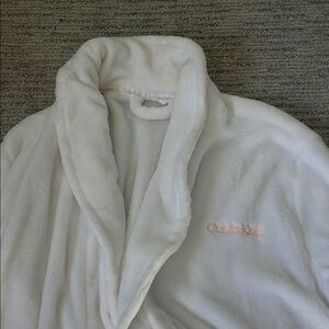 Calvin Klein White Plush Robe